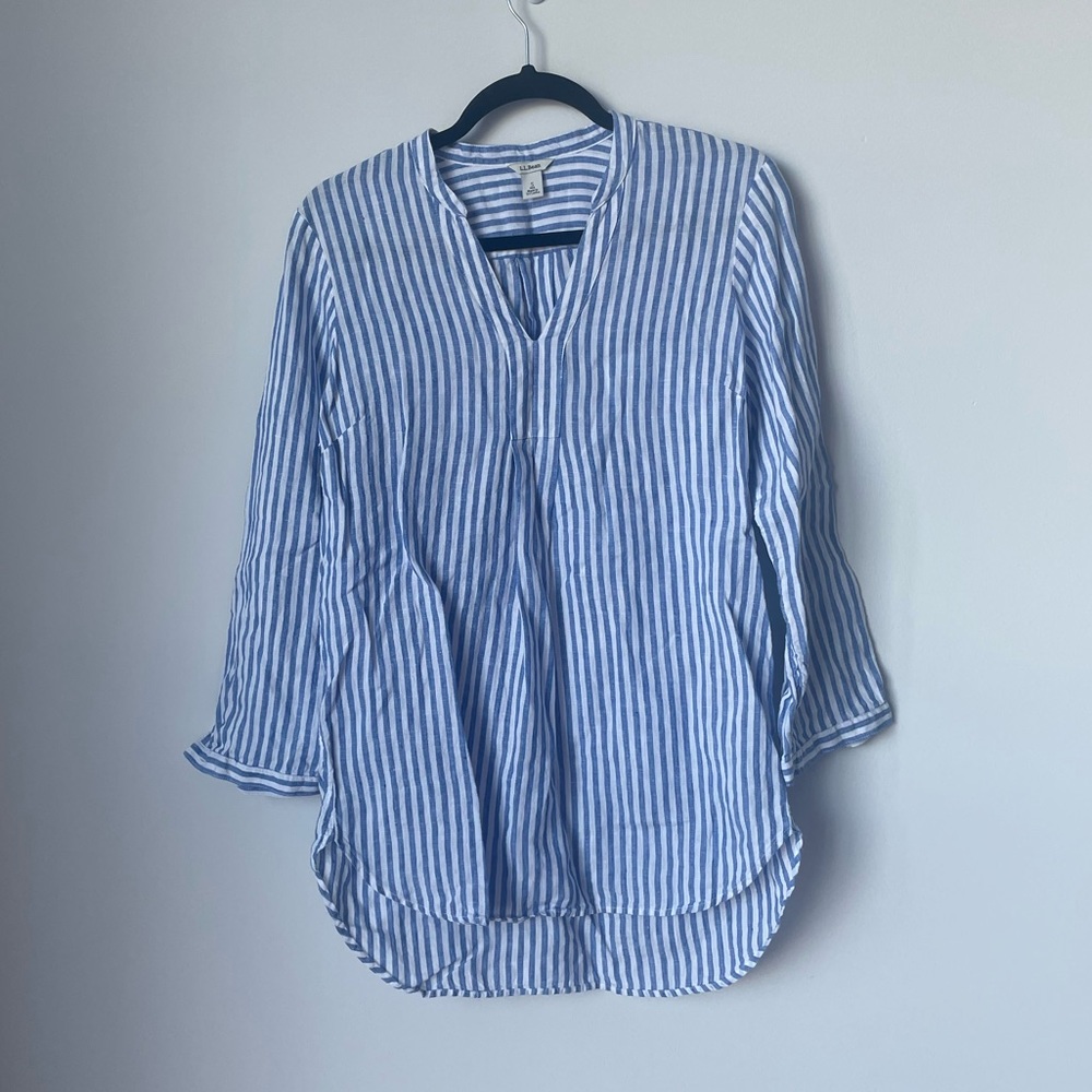 L.L. Bean linen top